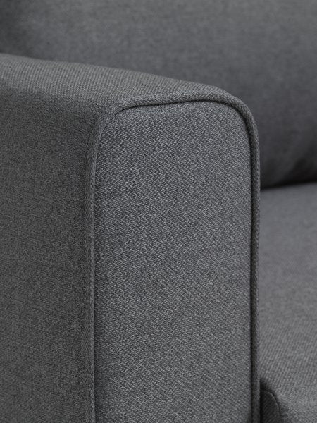 Dvivietė sofa SKILLEBEKK, tamsiai pilkas audinys
