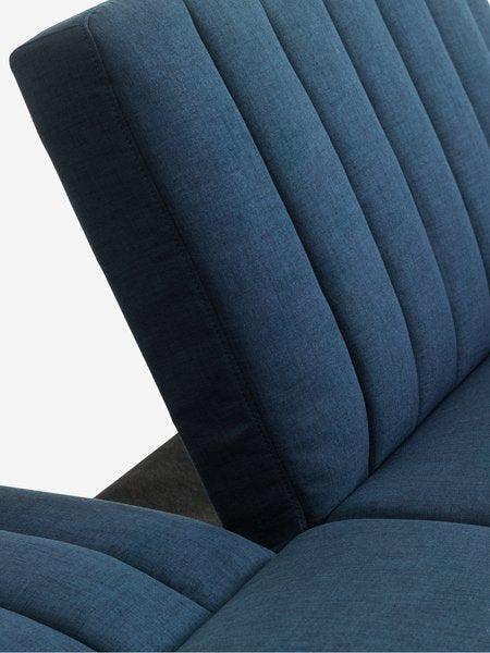 Trivietė sofa HARNDRUP, tamsiai mėlynos spalvos audinys