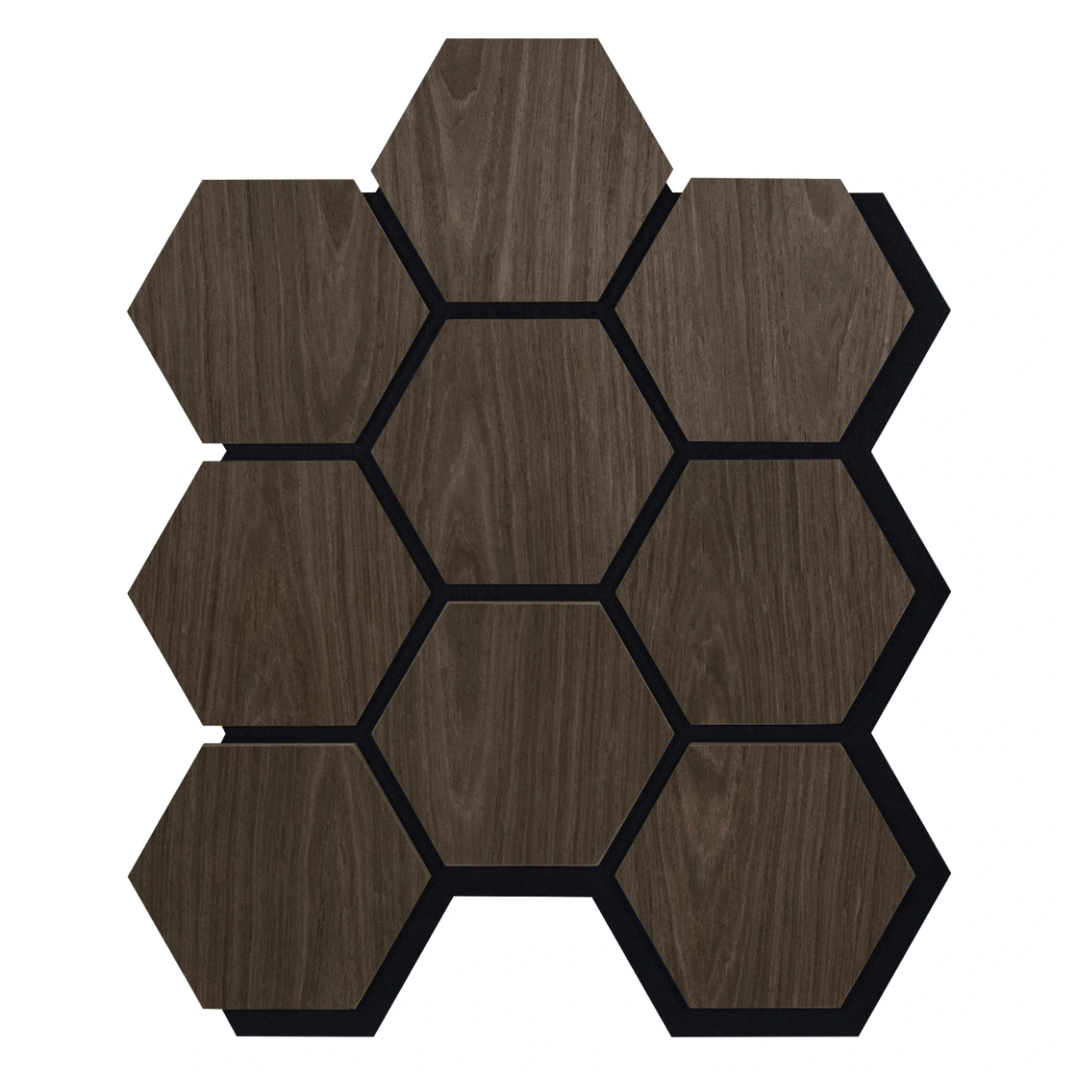 Akustinė plokštė su medžio fanera – Hexagonas – 79,8 × 66 cm
