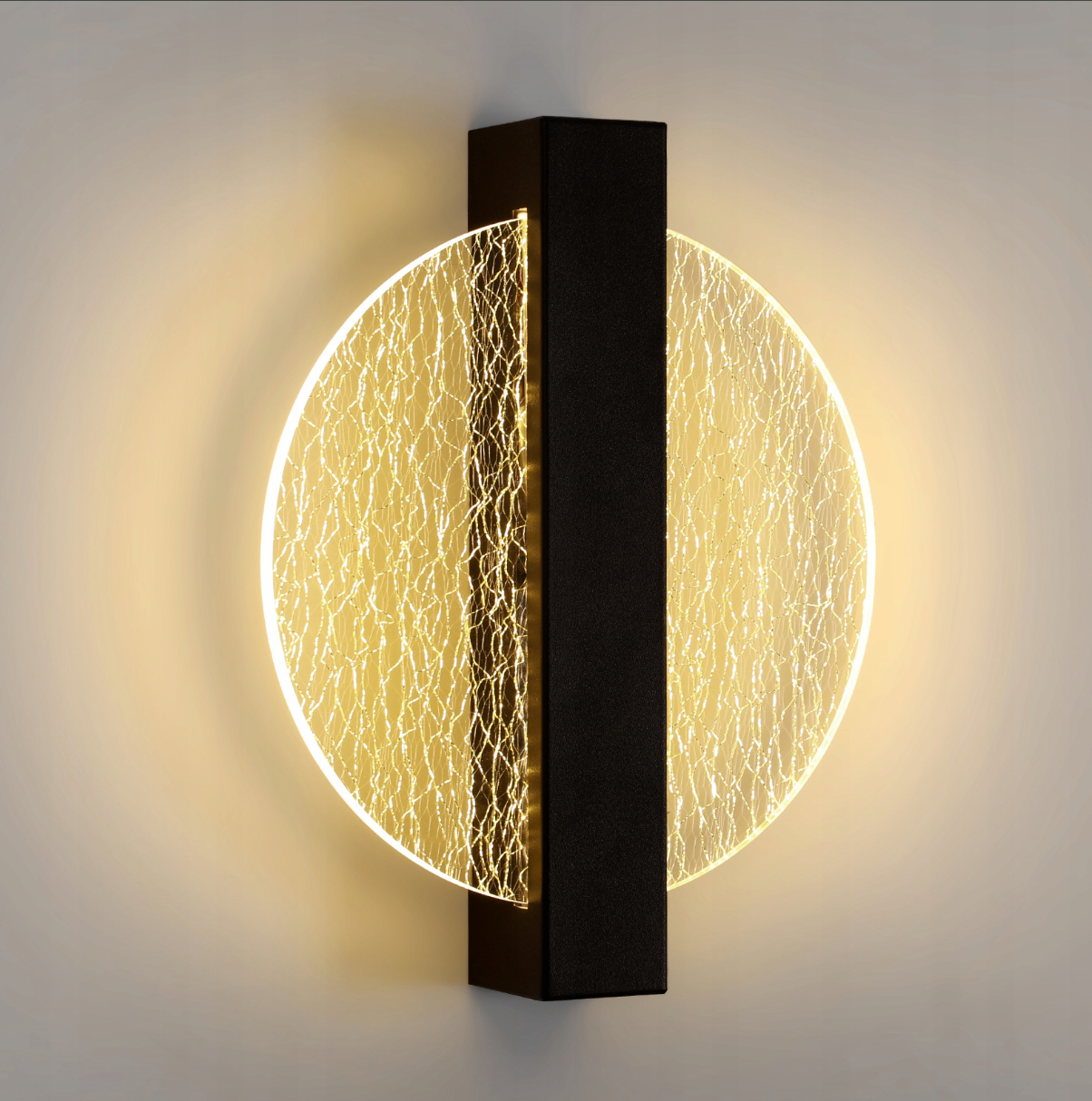 Modernus juodas LED sieninis šviestuvas 12W
