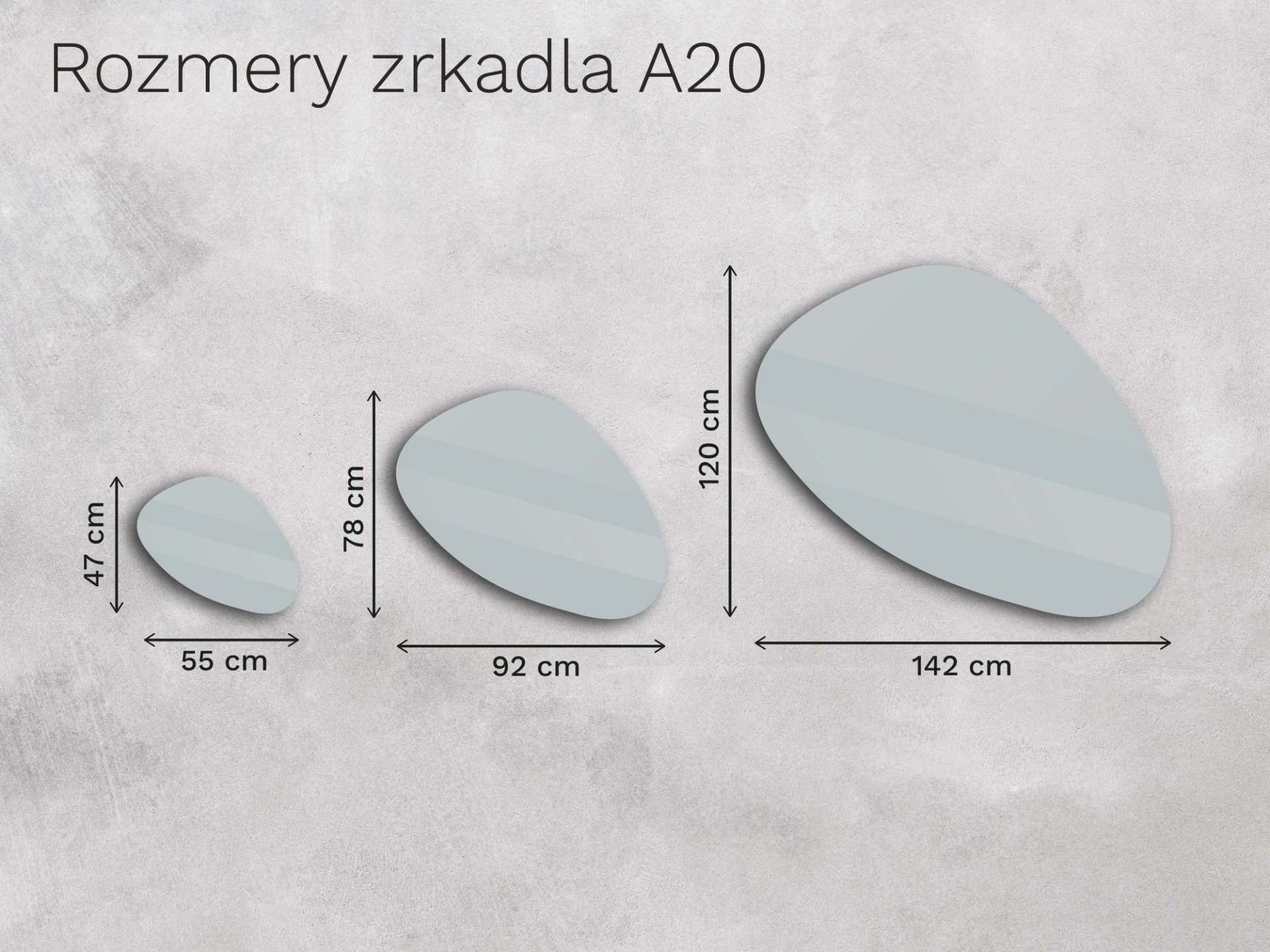 Organinis LED veidrodis su apšvietimu „A20“