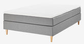 Boxspring lova 140 × 200 cm LEIRKUP, pilkos spalvos, minkšta