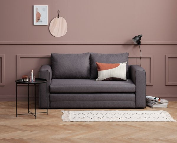 Dvivietė sofa SKILLEBEKK, tamsiai pilkas audinys