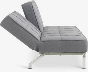 Trivietė sofa OREVAD, tamsiai pilkos spalvos audinys