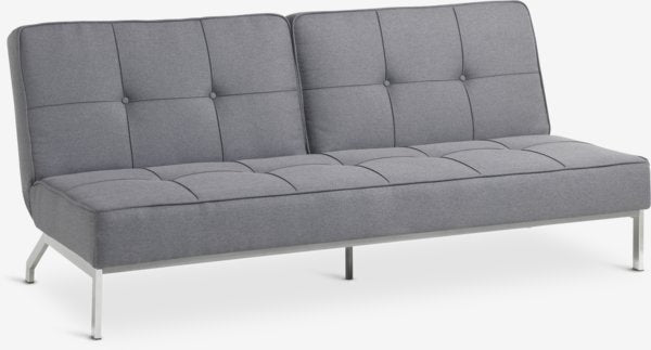 Trivietė sofa OREVAD, tamsiai pilkos spalvos audinys