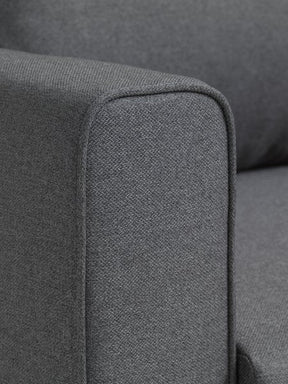 Dvivietė sofa SKILLEBEKK, tamsiai pilkas audinys