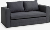 Dvivietė sofa SKILLEBEKK, tamsiai pilkas audinys