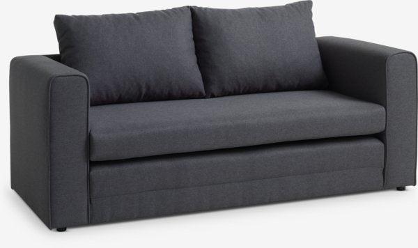 Dvivietė sofa SKILLEBEKK, tamsiai pilkas audinys