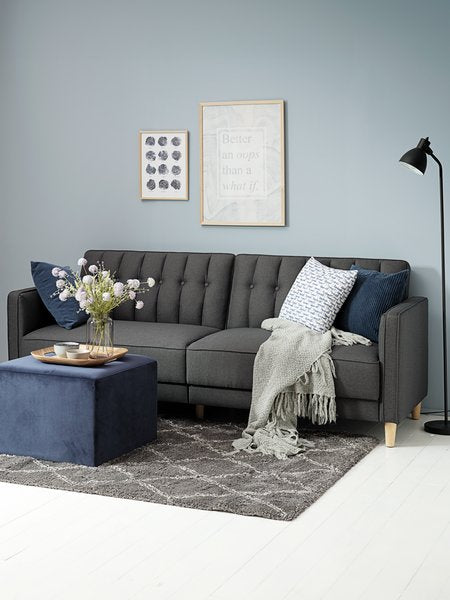 Dvivietė sofa TIVEDEN, tamsiai pilka audinio apdaila
