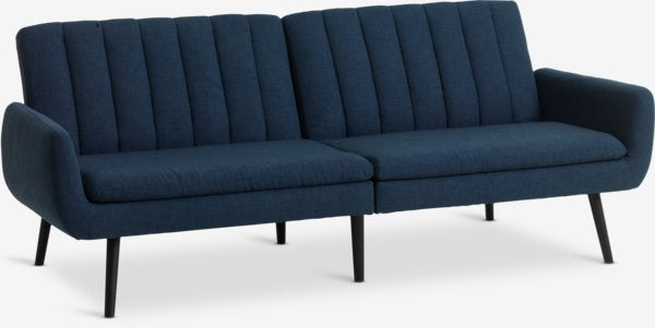 Trivietė sofa HARNDRUP, tamsiai mėlynos spalvos audinys