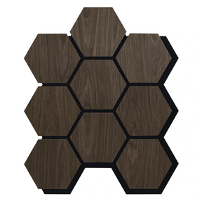 Akustinė plokštė su medžio fanera – Hexagonas – 79,8 × 66 cm