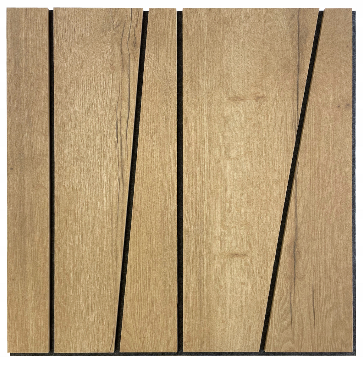 Sienų paneliai – MDF lamelės, šešiakampės, riešuto spalvos