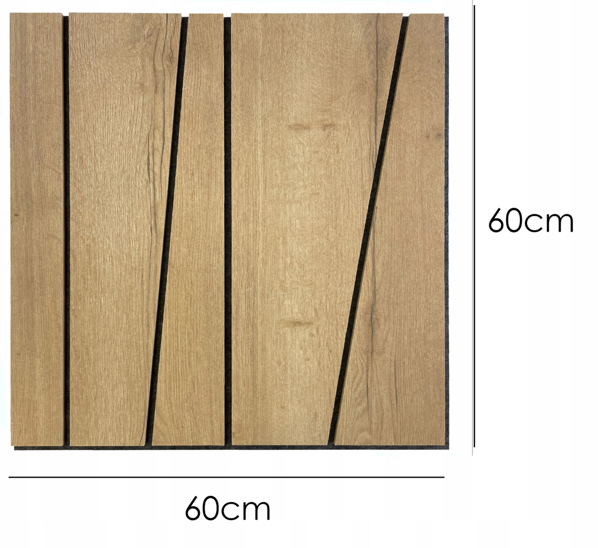 Sienų paneliai – MDF lamelės, šešiakampės, riešuto spalvos