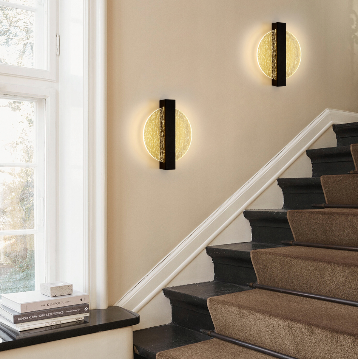 Modernus juodas LED sieninis šviestuvas 12W