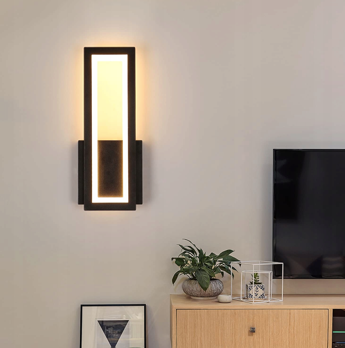 Moderna juoda LED lempa 16W