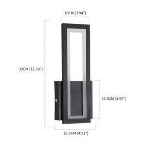 Moderna juoda LED lempa 16W