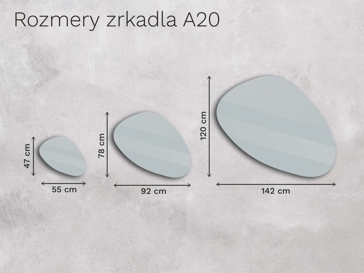 Organinis LED veidrodis su apšvietimu „A20“