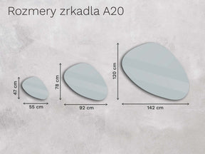 Organinis LED veidrodis su apšvietimu „A20“